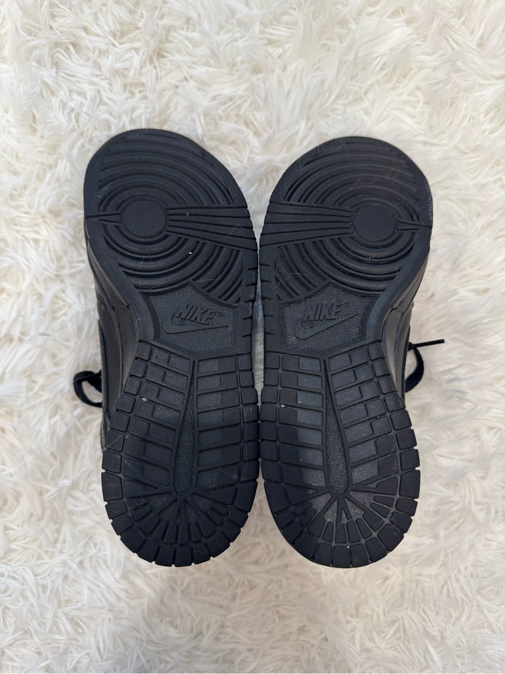 Nike Black Leather Dunks Low Triple Black - Picture 7 of 7